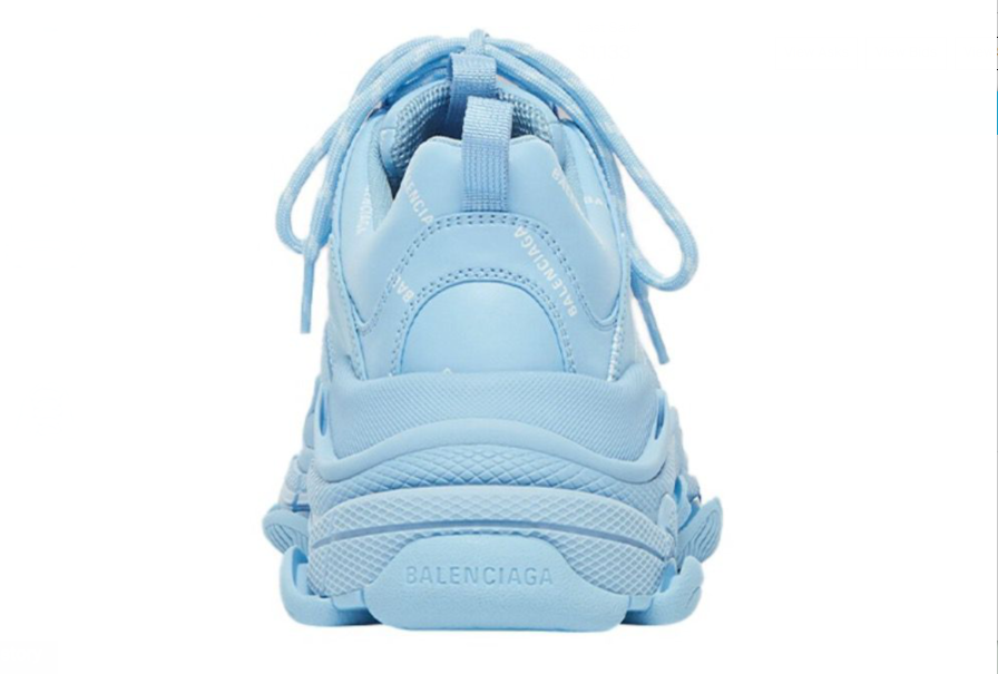 Ba1enc1aga All Over Logo Triple S Blue Grey 524039W2FA14090