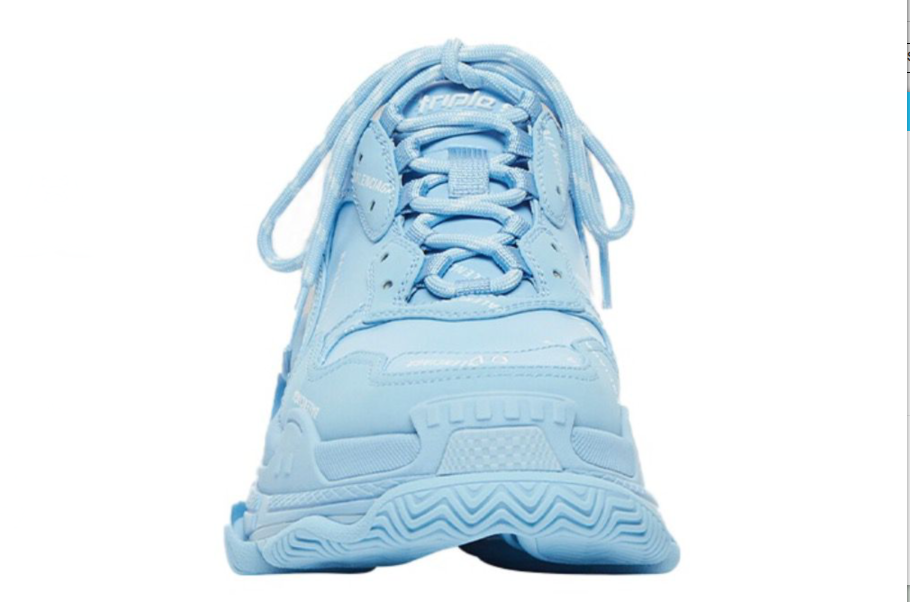 Ba1enc1aga All Over Logo Triple S Blue Grey 524039W2FA14090