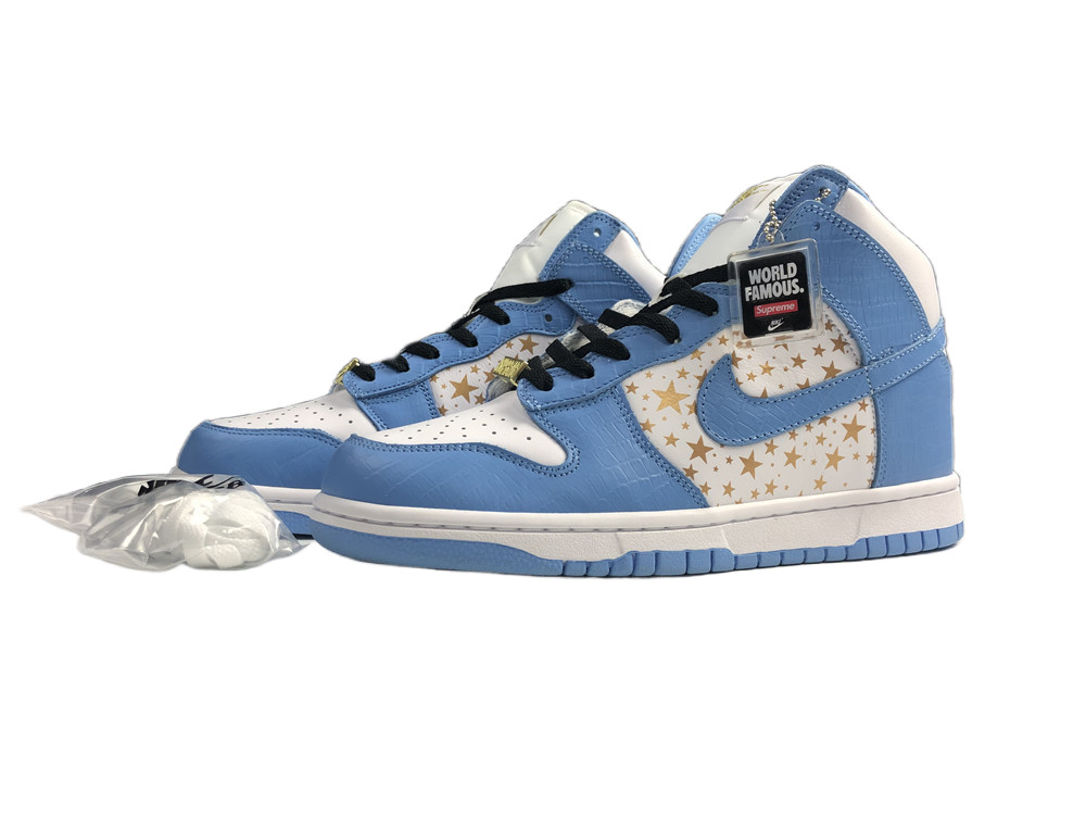nike dunk high pro sb S*p*e blue stars 307385-141