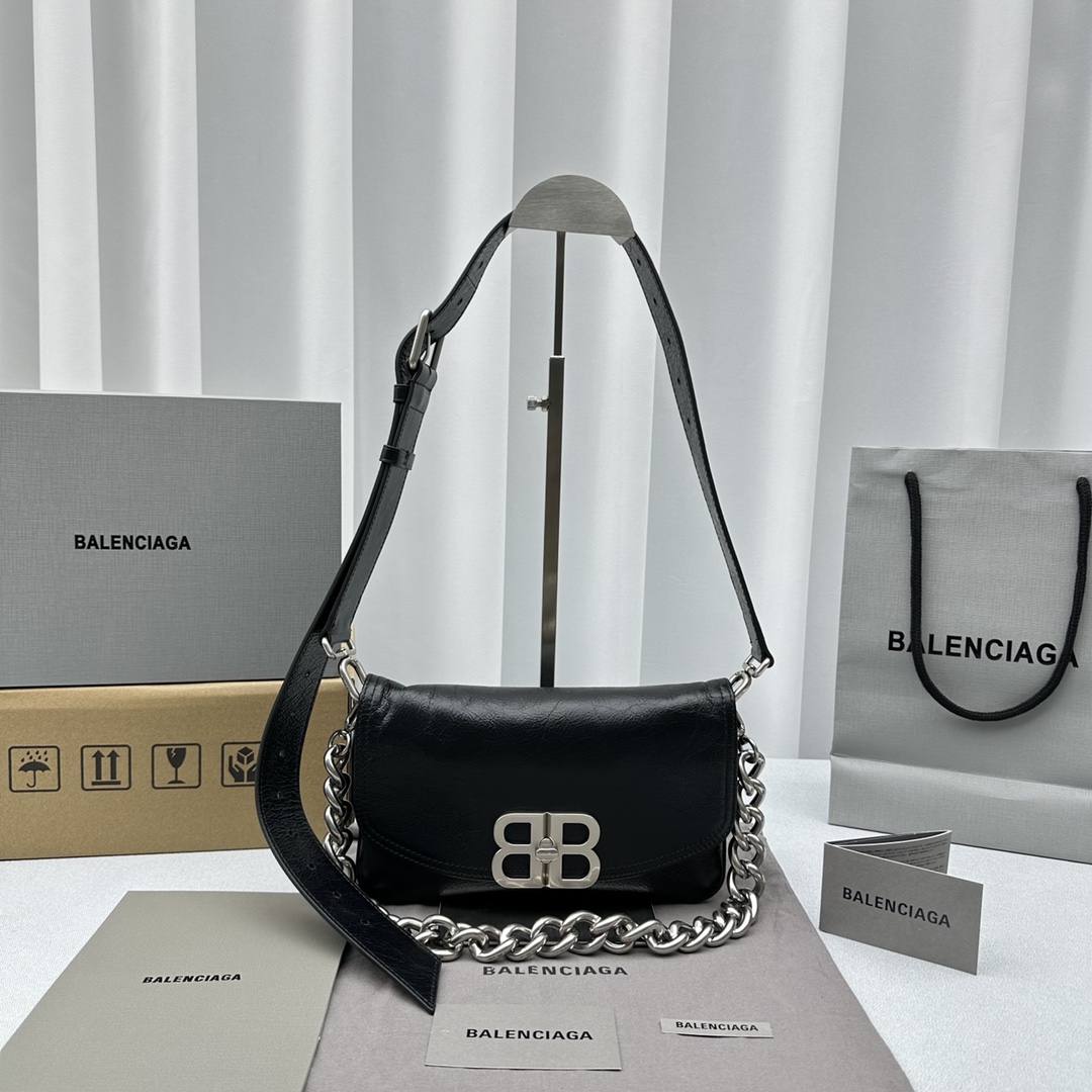 Ba*len*cia*ga bb soft bag 24*3*14cm 2023091901