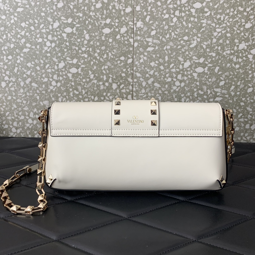 Valentino rockstud bag 26*13*7CM white 2023111703