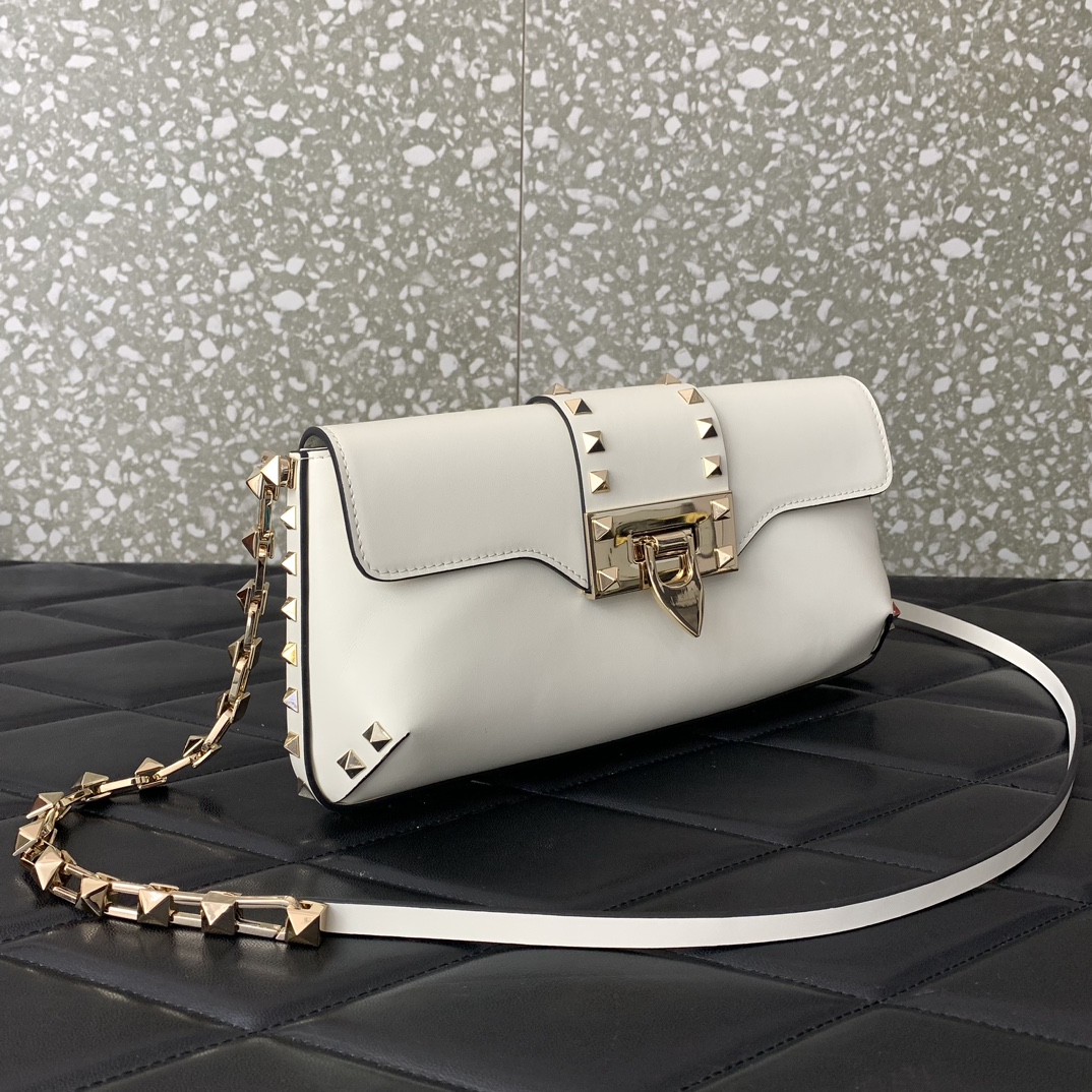 Valentino rockstud bag 26*13*7CM white 2023111703