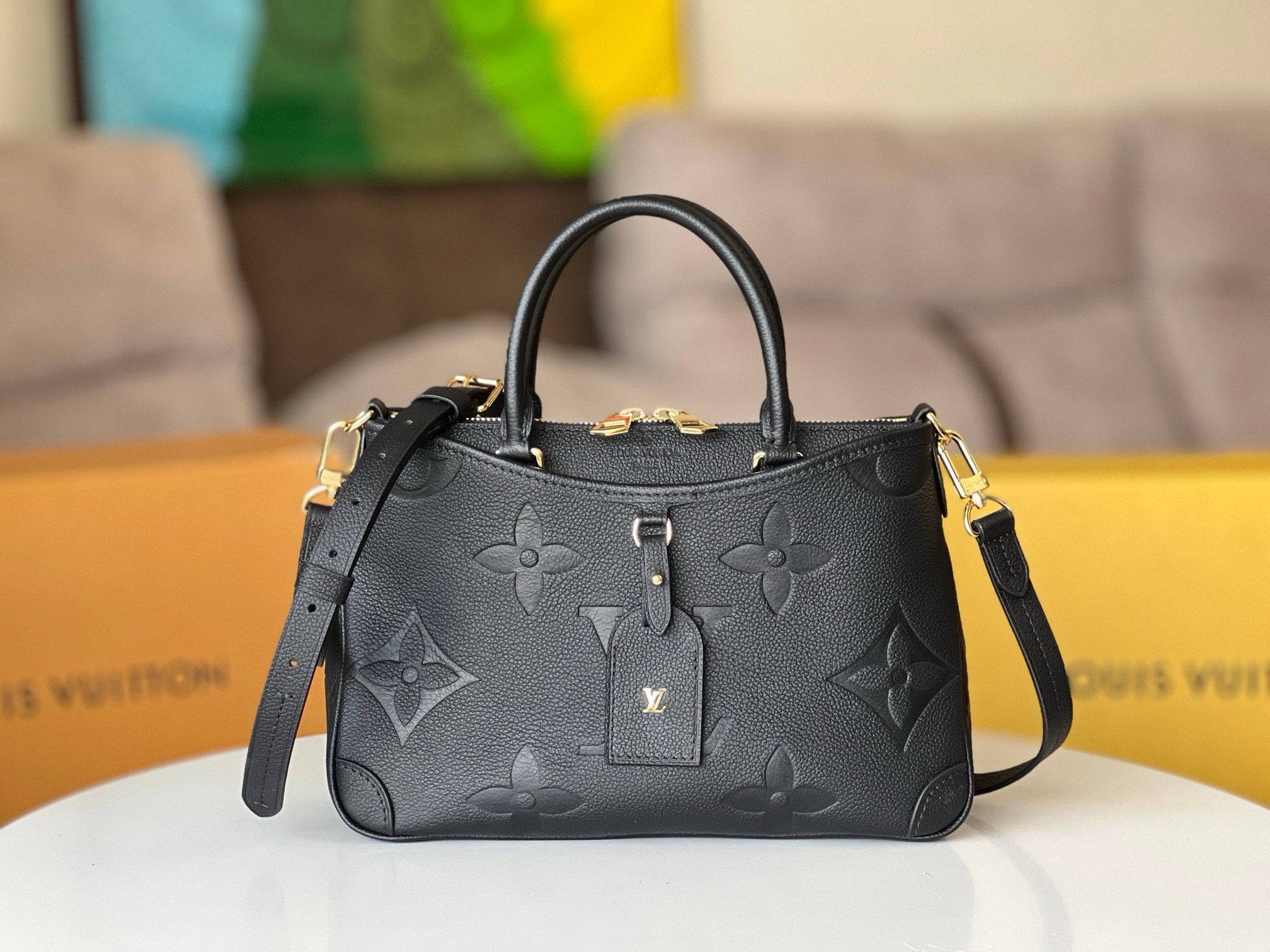 LV Trianon PM Monogram Empreinte Leather M46488 28CM