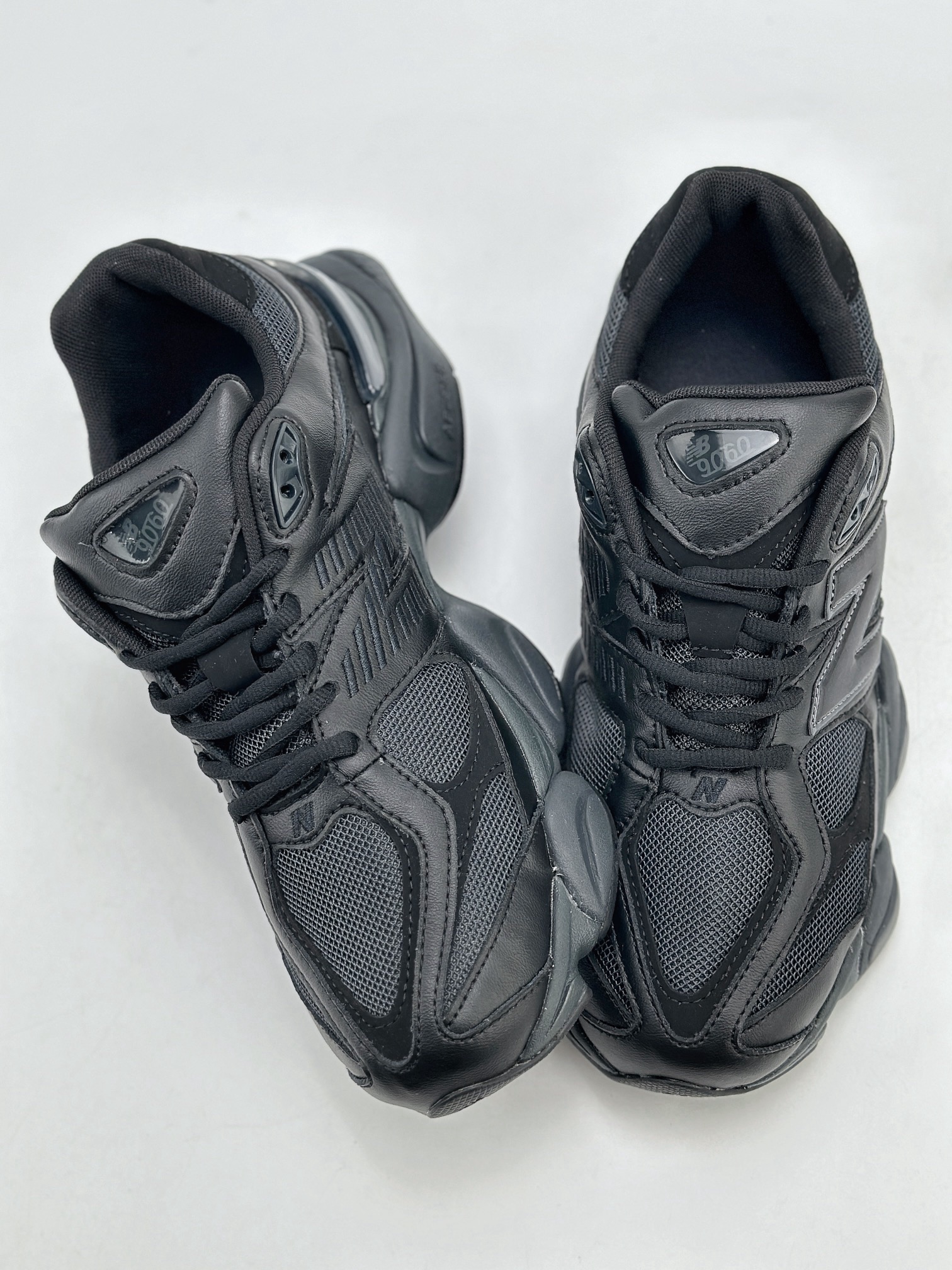 New Balance 9060 Triple Black Leather