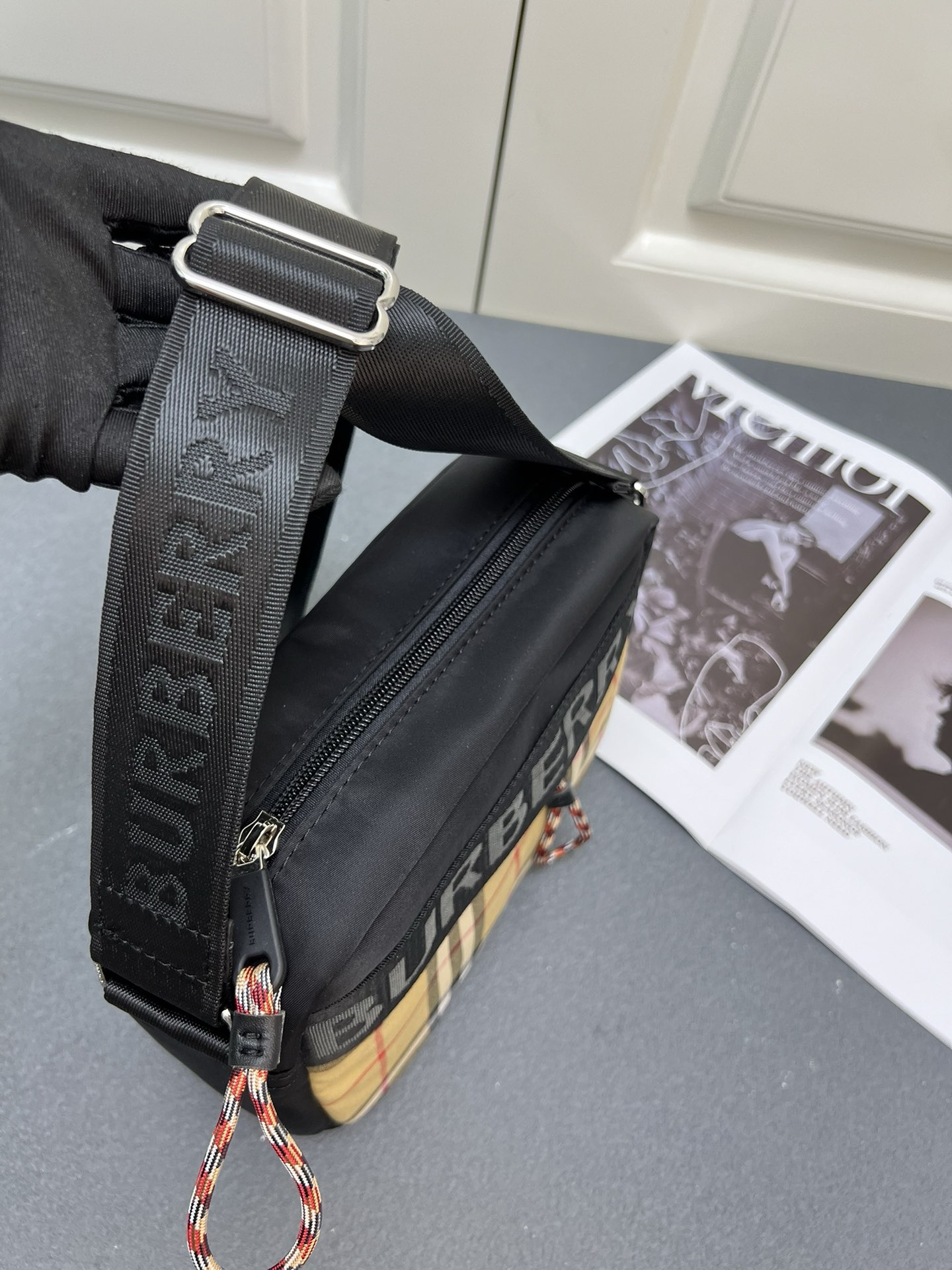 B**rry nylon crossbody bag 22.5*6.5*16cm
