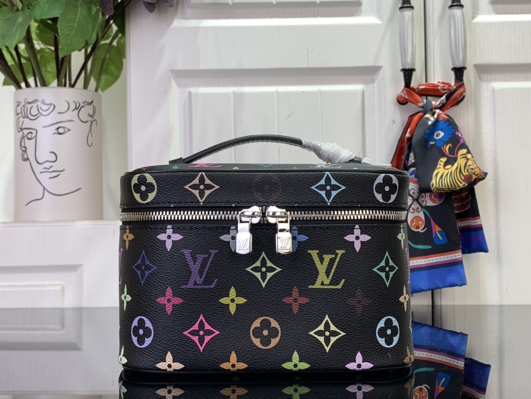 l**is V*t*n x takashi murakami nice mini black multicolored 20x14x13cm