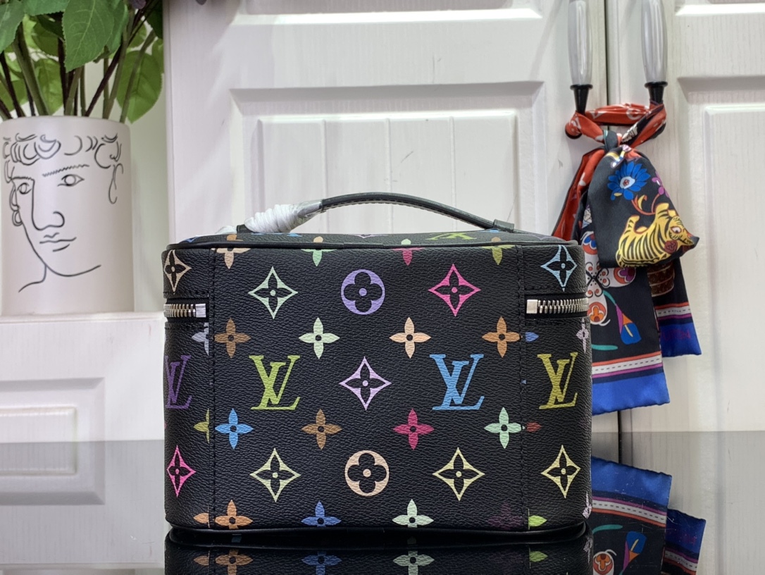 l**is V*t*n x takashi murakami nice mini black multicolored 20x14x13cm